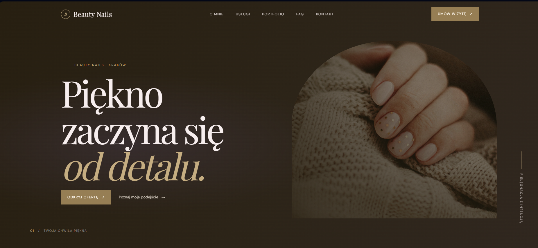 Podgląd strony internetowej Beauty Nails